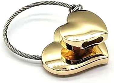 PRETYZOOM 2 adet Dekorasyon Hediyeler Tel Şekilli Kalp Çiftler Altın Çanta Kolye Asılı Süsleme Anahtarlık Günü Yaratıcı