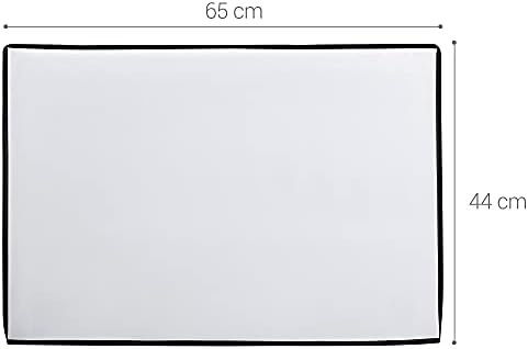kwmobile Monitör Kapağı ile Uyumlu 24-26 Monitör-tozluk Bilgisayar Ekran Koruyucu-Beyaz