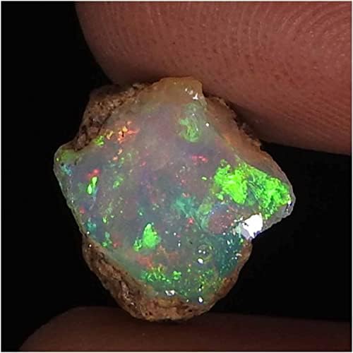 Jewelgemscraft™ 02.30 Ct. Ultra Yangın Ham Opal Taş, Doğal Kaba, Taş Kristalleri, Etiyopya Opal Kaya, Takı Yapma Malzemeleri,