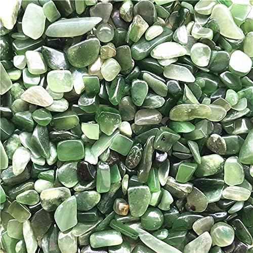 QİAONNAİ ZD1226 50g 5-7mm Doğal Yeşil Jasper Yeşim Taş Cilalı Reiki Çakra Şifa Kristalleri Doğal Taşlar ve Mineraller