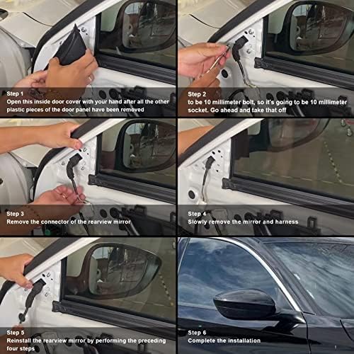 Lqıto Sağ Yolcu Yan Kapı Aynası 2018-2021 Honda Accord LX, Spor Power Güç Heated Isıtmasız Dönüş sinyali Yok Siyah