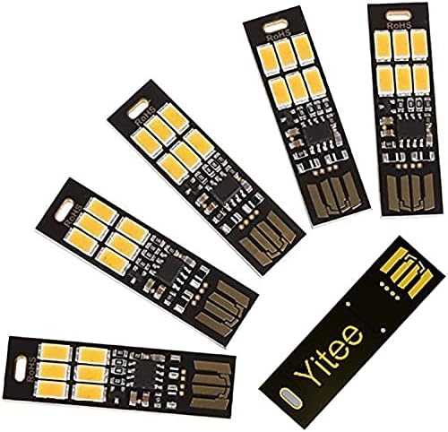 Yitee 5 adet LED devre kartları USB ışık anahtarlık süper parlak 6 LEDs Mini USB ışık lambası akıllı dokunmatik elektrotsuz