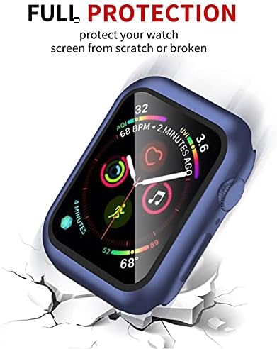 Gülümseyen Kılıf Apple Watch Serisi 6/SE/Serisi 5/Serisi 4 ile uyumlu Dahili Temperli Cam Ekran Koruyuculu 40mm, Genel
