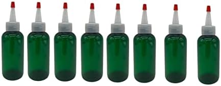 Doğal Çiftlikler 4 oz Yeşil Boston BPA İÇERMEYEN Şişeler - 8 Paket Boş Doldurulabilir Kaplar-Uçucu Yağlar Temizlik
