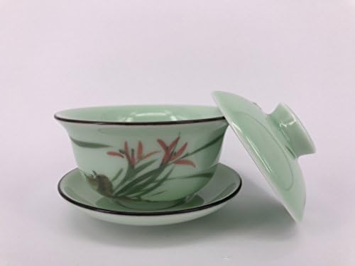 I-MART Çin Geleneksel Çay Fincanı, Çin Çay Bardağı, Gaiwan Çay Bardağı (Bambu Stili 2)