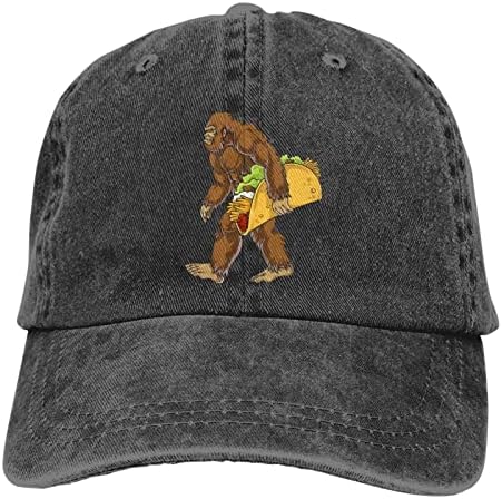 Bigfoot Sasquatch Taşıma Taco Beyzbol Kapaklar Komik Unisex Yumuşak Casquette Kap Moda Denim Şapka Vintage Ayarlanabilir
