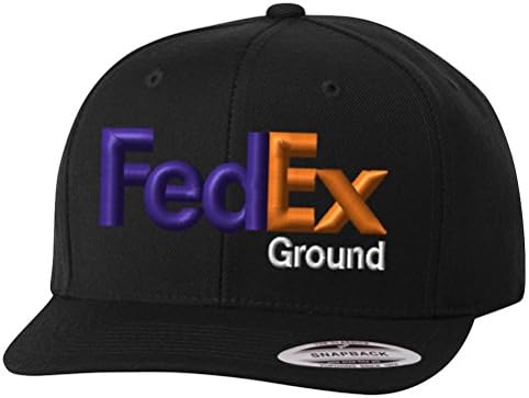 Özel İşlemeli FedEx Zemin Mor Turuncu Snapback Şapka Yupoong Klasik Ayarlanabilir Beyzbol Şapkası