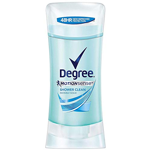 Derece Deodorant 2.6 Ons Bayan Hareket Algılama Duşu Temiz (76ml), 2.6 Ons (6'lı Paket)