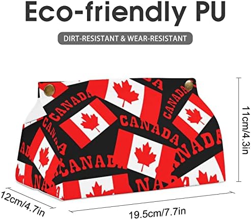 Kanada Bayrağı Doku Kutusu Kapağı Yüz Kağıt Organizatör Vaka Tutucu Peçete Dağıtıcı Masaüstü Dekoratif Ev Restoran