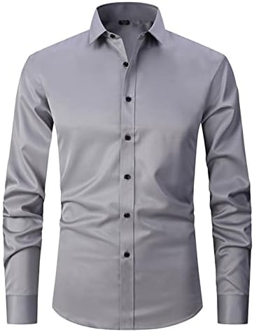 ayaso erkek Casual Gömlek Uzun Kollu Ekose Düğme Aşağı Standı Yaka Tunik Bluz Artı Boyutu Vintage Düzenli Fit Gömlek