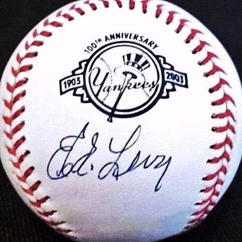 Ed Levy (ö.2008) (yankees 1942-1944) Nyy 100. Oml Beyzbol Jsa İmzalı Beyzbol Toplarını İmzaladı