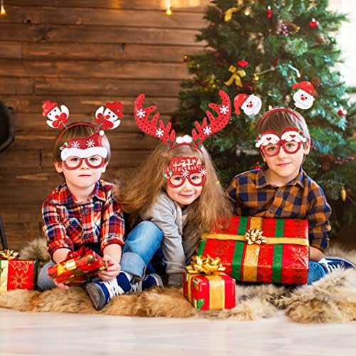 Toyvıan Noel Bantlar Güneş Gözlüğü Noel Yenilik Parti Dekorasyon Ren Geyiği Saç Bantları Santa Noel Saç aksesuarları,
