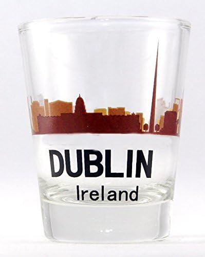 Dublin İrlanda Gün Batımı Silüeti Shot Glass