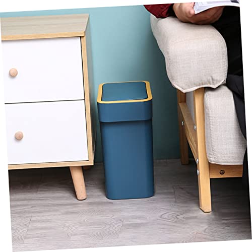 Zerodeko 1 adet Tipi Masa Sepeti Kolu Çöp Kutusu Altında Çöp Kovası Kutular Konteynerler Ev Basit Kağıt Mavi Kapak