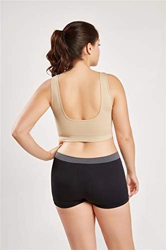 Artı Boyutu Yoga Spor Sütyen Kadınlar için Düşük Etkili Aktivite Uyku Sutyen Çıkarılabilir Pedleri ile 4X-Large