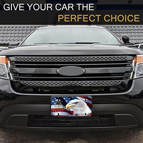 Diayey Amerikan Bayrağı Kartal Yurtsever Plaka için Ön Araba için Kadın Erkek Otomotiv Plaka Etiketi için Vehicl Dekor