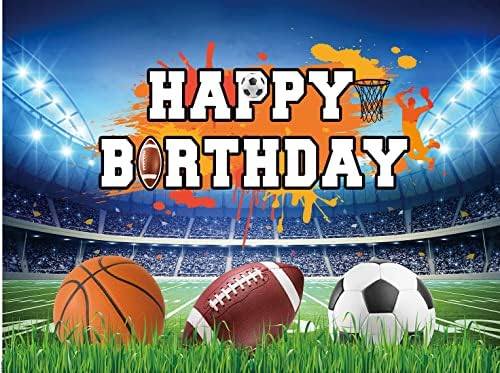 CYLYH 7X5FT Futbol Doğum Günü Partisi Zemin Futbol Sahası Fotoğraf Arka Plan Futbol Tema Doğum Günü Partisi Süslemeleri