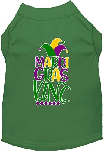 Mirage ev hayvanı ürünü Mardi Gras Kral Serigrafi Mardi Gras Köpek Gömlek Yeşil XL