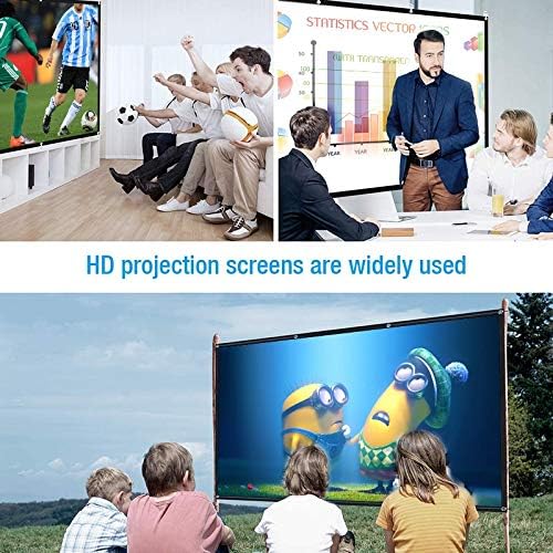 CXDTBH Yüksek Parlaklıkta Taşınabilir Projektör Ekranı 60 /72 /84 /100 /120 /150 İnç 16: 9 Projeksiyon Ekranı Ev Sineması