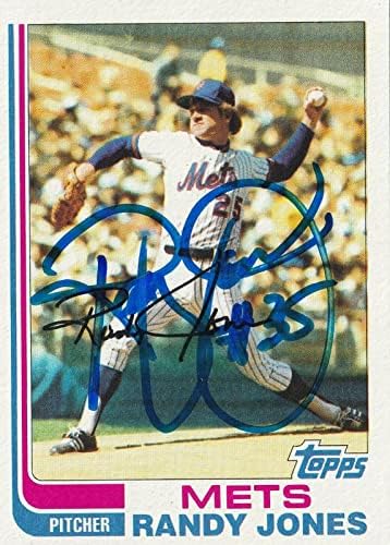Randy Jones İmzalı 1982 Topps Mets Beyzbol Kartı 626 İmza Padres Cy Young-Beyzbol Slabbed İmzalı Kartlar