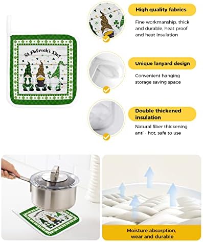 Mutfak için 5 Paket Tencere Tutacağı - Isıya Dayanıklı Dayanıklı Sıcak Tutamak Tutucular Asma Halkalı Trivet Yumuşak