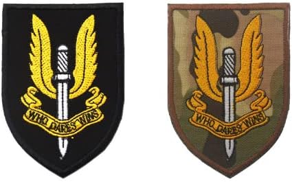 2 adet SAS İngiliz Özel Hava Servisi Kim Cesaret Kazanır Nakış Yama Askeri Taktik Moral DIY Amblemi Aracı Dişli Aplike