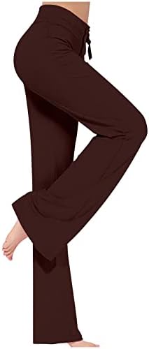 RYDCOT Yoga Pantolon Kadın Flare Cepler İle Yüksek Belli V Crossover Bootcut Yoga Pantolon Egzersiz Egzersiz Rahat