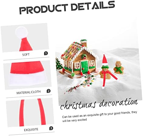 Cabilock Örme Eşarp Doğuş Aksesuarları Örme Şapka 1 Set Küçük Noel Baba Şapkaları El Sanatları için Toplu Noel Baba