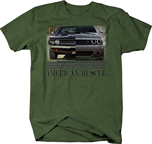 Amerikan Kas Hotrod Challenger Modern ve Klasik Yarış T Shirt Erkekler için