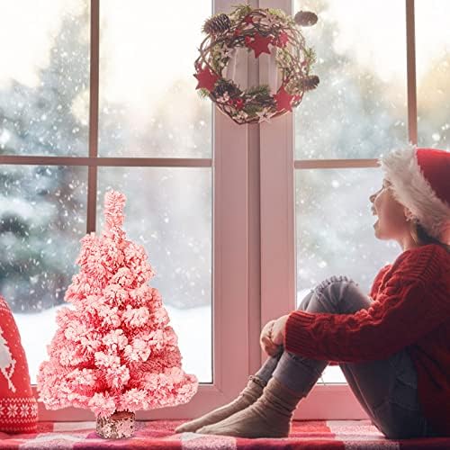 Mini Noel Ağacı Küçük Pin E Ağacı Ahşap Tabanlar ile Tatil Partisi için Ev Masa ağaç dekor Şarap Süsleme