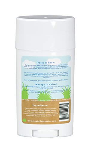 Bella Organics Limon Otu Deodorant Çubuğu-Erkekler ve Kadınlar için Doğal Deodorant-Doğal Organik Bileşenlerden yapılmış