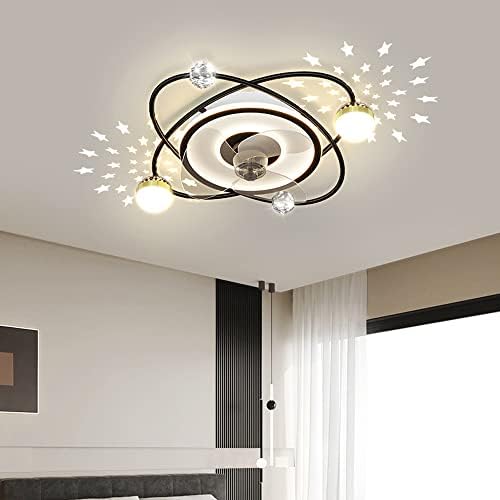 LED Tavan Lambası Yaratıcı Yatak Odası Akrilik Fan Lambası Dekor Uzaktan Kumanda ile,Çocuk Odası Lamba Tavan Lambası