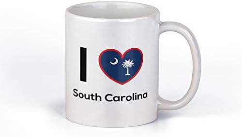Güney Carolina Kahve Kupasını Seviyorum | Eyalet Gururu Kupası | Harika Hediye Fikri | 11 Ons Kahve Kupası / CM1161