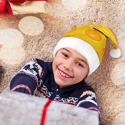Lezzetli peynir delik Noel şapka Yumuşak peluş Santa kap Komik bere Noel yeni yıl Şenlikli parti için