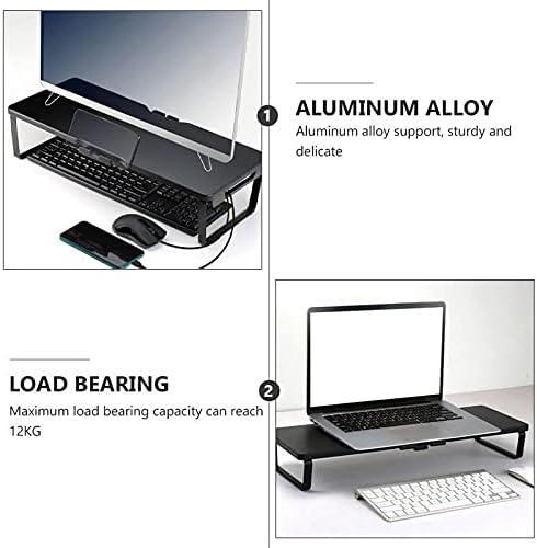 LIRUXUN bilgisayar standı Vinç Alüminyum Alaşımlı Ahşap Bilgisayar Dizüstü Kaldırma Kurulu Ekran Standı