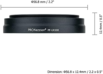Fuji Fujifilm X100V /X100F /X100T /X100S /X100 için PROfezzion Metal Lens Kapağı, [Fujifilm X100 Serisi Orijinal Ön