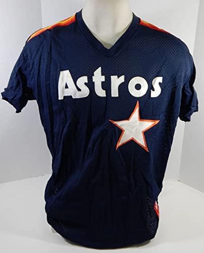1986-93 Houston Astros 6 Oyunda Kullanılan Donanma Forması Vuruş Antrenmanı NP Rem 48 666-Oyunda Kullanılan MLB