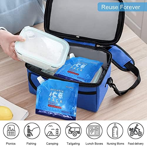 5-Packs Toplu Kullanımlık buz Paketi Soğutucu Öğle Yemeği Çantaları Öğle Yemeği Kutusu Soğutucu Sırt Çantaları Uzun