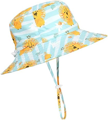 Durio Kova Şapka Geniş Kenarlı güneş şapkası Güneş Koruma plaj şapkası UPF 50 + Kova Şapka Yaz Şapka L Aslan 4-8 Yıl