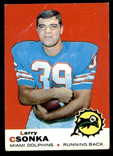 1969 Topps 120 Larry Csonka Miami Dolphins (Futbol Kartı) VG Dolphins Syracuse