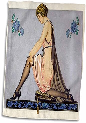 3dRose Florene Art Deco ve Nouveau-Art Deco Hoisery Reklam Havluları (twl-49320-1)