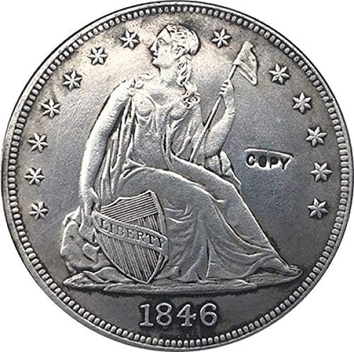 1846 Oturmalı Özgürlük Dolar Paraları Kopya COPYCollection Hediyeler