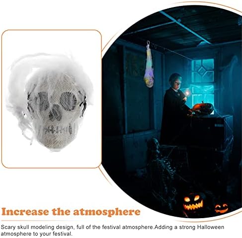 ABOOFAN Cadılar Bayramı Asılı Dekorasyon LED Kafatası Süs Perili Ev Malzemeleri Kafatası Başkanı Heykelcik Cadılar