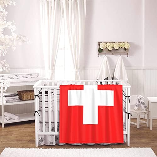 İsviçre bayrağı kundak battaniyeleri Süper Yumuşak Bebek Konfor Battaniye Bebek Essentials Bebek Yorgan 30 X 40