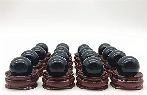 ZYM116 1 adet 29-30mm Doğal Siyah Obsidyen Küre Küçük Kristal Top şifa taşı Feng Shui Dekorasyon Eve Taşınma (Renk