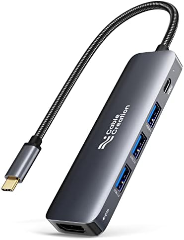 CableCreation 5-in-1 USB C Hub Paketi ile 5-in-1 USB C Hub ile HDMI, USB 3.0, Güç teslimat