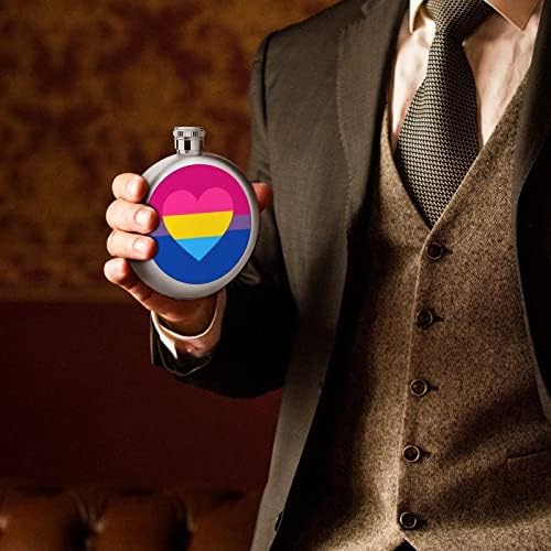 Biseksüel Panromantic Gurur Bayrağı cep şişesi Likör için Paslanmaz Çelik şarap Şişesi Kullanımlık Şişesi Erkekler