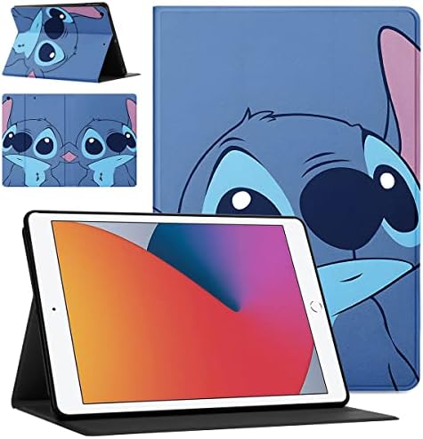 Sevimli Karikatür iPad kılıfı 9th Nesil (2021) / 8th Nesil (2020) / 7th Gen (2019) 10.2 İnç-Kawaii Hayvan Baskılı