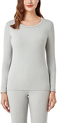 LAPASA Bayan termal iç çamaşır Üst, Polar Astarlı Uzun Kollu Ekip Boyun Gömlek Hafif/Orta/Ağır L15/L39 / L42