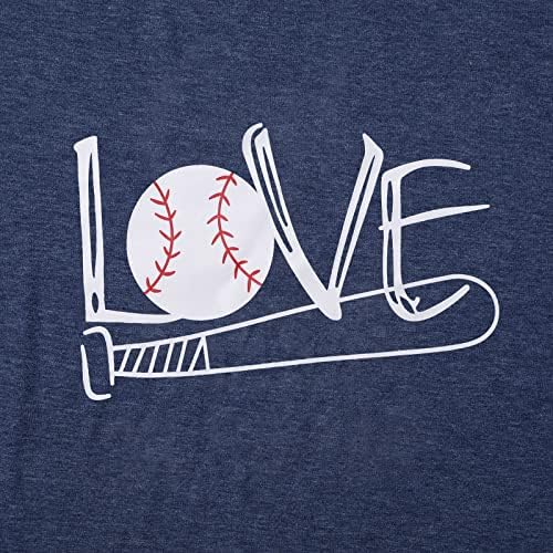 Sevimli Beyzbol T-Shirt Beyzbol Anne Gömlek Kadınlar için Beyzbol Sevgilisi Tee Gömlek Komik Beyzbol Günü Gömlek Üst